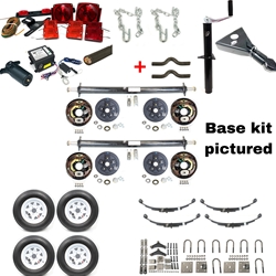 7,000 lb. Tandem Brake Axle Trailer Kit (both axles with brakes)