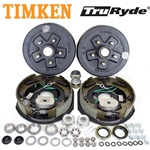 5-4.5" Bolt Circle 3,500 lbs. TruRyde® Trailer Axle Self-Adjusting Electric Brake Kit With Timken Bearings - BK545ELEAUTO-TK