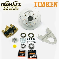 DeeMaxx® Pro 7,000 lbs. Disc Brake Kit for One Wheel with Gold Zinc Caliper - DM7KGOLD-TK