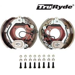 Pair of TruRyde® 8K 12 1/4"X3 3/8" Self-Adjusting Electric Brake Assemblies - BK8KE0102