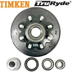 TruRyde® 8-6.5" Bolt Circle 5/8" Trailer Hub/Drum with Timken® Bearings for a 8,000 lbs. Trailer Axle - RVD8K865580-TK