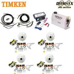 MAXX KIT Electric Over Hydraulic 3,500 lbs. Disc Brake Kit for a Tandem Axle with MAXX Caliper and Timken® Bearings - DMK35IG2-TK