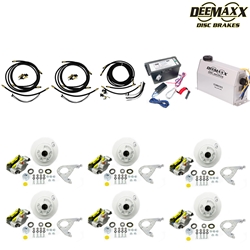 MAXX KIT Electric Over Hydraulic 3,500 lbs. Disc Brake Kit for a Triple Axle with MAXXX Caliper and TruRyde® Bearings - DMK35IM3