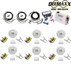 MAXX KIT Electric Over Hydraulic 3,500 lbs. Slip Over Disc Brake Kit for a Triple Axle with MAXX Calipers - DMK35RM3