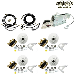 MAXX KIT Hydraulic Actuator 3,500 lbs. Integral Disc Brake Kit for a Tandem Axle with Gold Zinc Calipers and TruRyde® Bearings - DMK35IG2ACT
