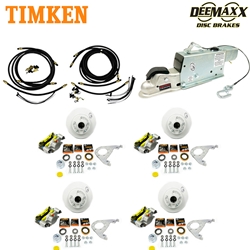 MAXX KIT Hydraulic Actuator 3,500 lbs. Integral Disc Brake Kit for a Tandem Axle with MAXX Dacromet Calipers and Timken® Bearings - DMK35IM2ACT