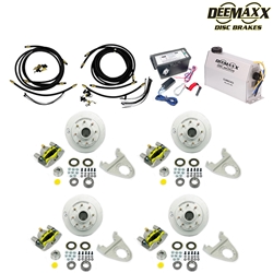 MAXX KIT Electric Over Hydraulic 7,000 lbs. Disc Brake Kit for a Tandem Axle with MAXX Caliper and TruRyde® Bearings - DMK7IM2