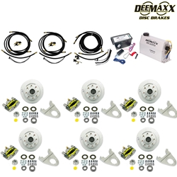 MAXX KIT Electric Over Hydraulic 7,000 lbs. Disc Brake Kit for a Triple Axle with MAXX Caliper and TruRyde® Bearings - DMK7IM3