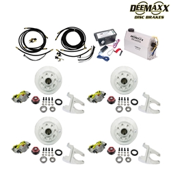 MAXX KIT Electric Over Hydraulic 8,000 lbs. Disc Brake Kit with 5/8" Studs for a Tandem Axle with MAXX Caliper and TruRyde® Bearings - DMK8IM2916