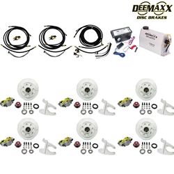 MAXX KIT Electric Over Hydraulic 8,000 lbs. Disc Brake Kit with 9/16" Studs for a Triple Axle with MAXX Caliper and TruRyde® Bearings - DMK8IM3916